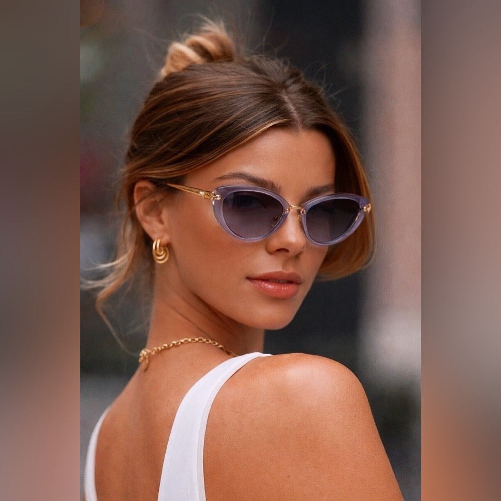 MIU MIU Cat Eye round Sunglasses Purple Hue 54MM UV400 Neiman Marcus